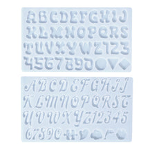 Load image into Gallery viewer, 1Pcs Crystal Epoxy Resin Transparent Mold Alphabet Letter Number Casting Silicone Multipurpose Mould DIY