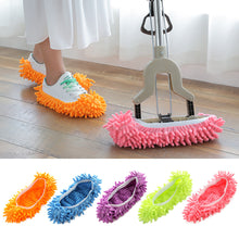 Load image into Gallery viewer, Multifunctional Bright Color Elastic Chenille Micro Fiber Slipper Shoe Cover Slippers Mop Household Floor Dust Cleaning Tools