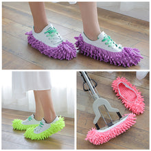 Load image into Gallery viewer, Multifunctional Bright Color Elastic Chenille Micro Fiber Slipper Shoe Cover Slippers Mop Household Floor Dust Cleaning Tools