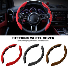 Load image into Gallery viewer, 2Pcs Car Steering Wheel Cover Anti-skid Steering Wheel Plush Card Cover For Four Seasons Winter