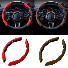 Load image into Gallery viewer, 2Pcs Car Steering Wheel Cover Anti-skid Steering Wheel Plush Card Cover For Four Seasons Winter