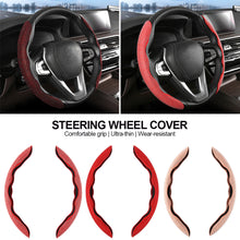 Load image into Gallery viewer, 2Pcs Car Steering Wheel Cover For 38cm Diamond Anti-skid Steering Wheel Plush Card Cover