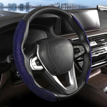 Load image into Gallery viewer, 2Pcs Car Steering Wheel Cover For 38cm Diamond Anti-skid Steering Wheel Plush Card Cover