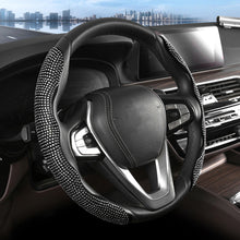 Load image into Gallery viewer, 2Pcs Car Steering Wheel Cover For 38cm Diamond Anti-skid Steering Wheel Plush Card Cover