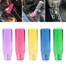 Load image into Gallery viewer, 10cm Car Gear Knob Stick Transmission Shifter Manual Bubble Transparent Crystal Universal with M10 M8 2 Adapters