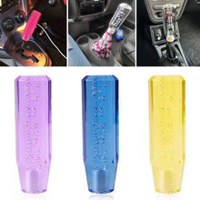Load image into Gallery viewer, 15cm Car Gear Knob Stick Transmission Shifter Manual Bubble Transparent Crystal Universal with M10 M8 2 Adapters