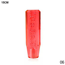 Load image into Gallery viewer, 15cm Car Gear Knob Stick Transmission Shifter Manual Bubble Transparent Crystal Universal with M10 M8 2 Adapters