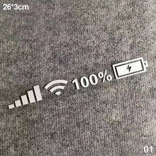 Load image into Gallery viewer, 26x3cm/35x4cm/45x5cm Car Vinyl Reflective Stickers 100% Wifi Battery Level Signal Decals Decor For Auto Decor Home