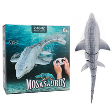 Load image into Gallery viewer, 2.4G Wireless Remote Control Simulation Mosasaur Dinosaur Toys Chargebale Water Swimming Toys Kids Christmas Birthday Gifts