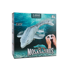 Load image into Gallery viewer, 2.4G Wireless Remote Control Simulation Mosasaur Dinosaur Toys Chargebale Water Swimming Toys Kids Christmas Birthday Gifts
