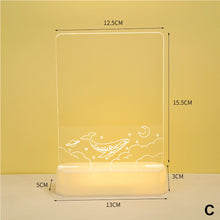 Load image into Gallery viewer, Note Board Creative Led Night Light USB Message Board Holiday Light With Pen Gift For Children Girlfriend Decoration Night Lamp