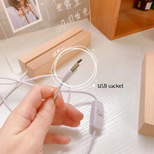 Load image into Gallery viewer, Wooden Base Note Board Creative Led Night Light USB Message Board Holiday Light With Pen Gift For Children Girlfriend Decoration Night Lamp