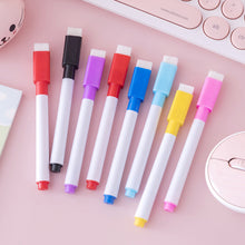 Load image into Gallery viewer, 8pcs Light Board Pen with Erasable Brush 8 Color White Board Markers Pen Kindergarten School Office Board Pens