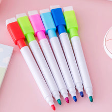 Load image into Gallery viewer, 8pcs Light Board Pen with Erasable Brush 8 Color White Board Markers Pen Kindergarten School Office Board Pens