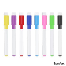 Load image into Gallery viewer, 8pcs Light Board Pen with Erasable Brush 8 Color White Board Markers Pen Kindergarten School Office Board Pens