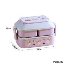 Load image into Gallery viewer, Kawaii Portable Lunch Box For Girls School Kids Plastic Picnic Bento Box Microwave Food Box With Compartments Storage Containers