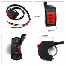 Load image into Gallery viewer, Motorcycle Handlebar LED Headlight Switch Far Near Three Line Switch Button Driving Light Switch Motorbike