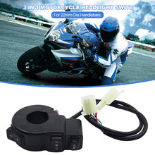 Load image into Gallery viewer, 3 In 1 Motorcycle HeadLight Switch Electric Bike Scooter ATV Quad Light Turn Signal Horn ON/OFF Button For 22mm Dia Handlebars Motorbike