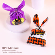 Load image into Gallery viewer, 50pcs Halloween Candy Bag Pumpkin Ghost Snack Biscuit Gift Bag Trick or Treat Kids Favors Halloween Party Decoration Supplies