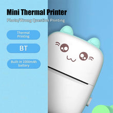 Load image into Gallery viewer, Portable Thermal Printer Mini Cat Print Paper Photo Pocket Thermal Printer 57mm Printing Wireless BT 200dpi Android IOS Printers