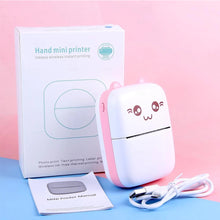 Load image into Gallery viewer, Portable Thermal Printer Mini Cat Print Paper Photo Pocket Thermal Printer 57mm Printing Wireless BT 200dpi Android IOS Printers