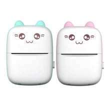Load image into Gallery viewer, Portable Thermal Printer Mini Cat Print Paper Photo Pocket Thermal Printer 57mm Printing Wireless BT 200dpi Android IOS Printers