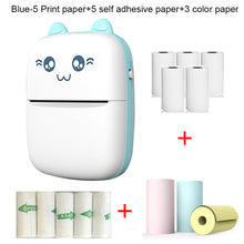 Load image into Gallery viewer, Portable Thermal Printer Mini Cat Print Paper Photo Pocket Thermal Printer 57mm Printing Wireless BT 200dpi Android IOS Printers