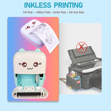 Load image into Gallery viewer, Portable Thermal Printer Mini Cat Print Paper Photo Pocket Thermal Printer 57mm Printing Wireless BT 200dpi Android IOS Printers