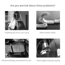 Load image into Gallery viewer, Electric Scooter Front Hanger Accessories Scooter Bag Helmet Dual Claw Hook Bags Grip Storage Holder Rack For Xiaomi M365/1S/Pro