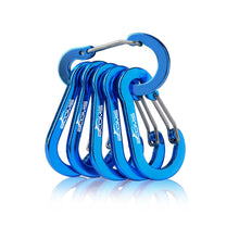 Load image into Gallery viewer, 6/12pcs Multifunction Small Carabiner Clips Outdoor Camping Tool Mountaineering Buckle Steel Fishing Climbing Acessories