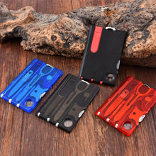Load image into Gallery viewer, 12 In 1 Pocket Credit Card Portable Multi Tools Outdoor Survival Camping Equipment 1 Box Portable Hiking Card Tools Gear