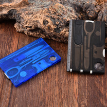 Load image into Gallery viewer, 12 In 1 Pocket Credit Card Portable Multi Tools Outdoor Survival Camping Equipment 1 Box Portable Hiking Card Tools Gear