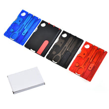 Load image into Gallery viewer, 12 In 1 Pocket Credit Card Portable Multi Tools Outdoor Survival Camping Equipment 1 Box Portable Hiking Card Tools Gear