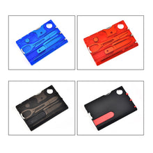 Load image into Gallery viewer, 12 In 1 Pocket Credit Card Portable Multi Tools Outdoor Survival Camping Equipment 1 Box Portable Hiking Card Tools Gear