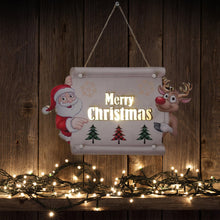 Load image into Gallery viewer, Merry Christmas Happy Newyear Decoration Light Board for Door Christmas Tree Light Wall Hanging Lamp Xmas Wood Decoration with Light Gifts