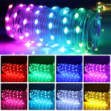 Load image into Gallery viewer, 10M/20M USB Christmas Tree LED String Lights with Smart Bluetooth App Remote Control Christmas Home Decor Fairy Lights Garland