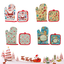 Load image into Gallery viewer, 2Pcs Christmas Oven Mitts Gloves Set Merry Christmas Decorations for Home Kitchen Christmas Ornaments Xmas New Year 2022 Gifts