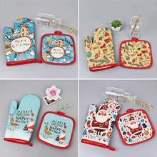 Load image into Gallery viewer, 2Pcs Christmas Oven Mitts Gloves Set Merry Christmas Decorations for Home Kitchen Christmas Ornaments Xmas New Year 2022 Gifts