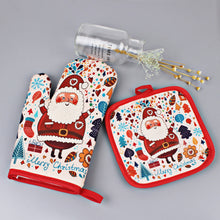 Load image into Gallery viewer, 2Pcs Christmas Oven Mitts Gloves Set Merry Christmas Decorations for Home Kitchen Christmas Ornaments Xmas New Year 2022 Gifts