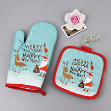 Load image into Gallery viewer, 2Pcs Christmas Oven Mitts Gloves Set Merry Christmas Decorations for Home Kitchen Christmas Ornaments Xmas New Year 2022 Gifts