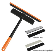 Load image into Gallery viewer, 3 in 1 Glass Squeegee Cleaning Brush with Scraper Home Ceramic Floor Window Cleaning Tool with Handle