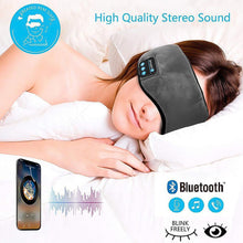 Load image into Gallery viewer, Soft Comfortable Bluetooth Sleeping Headphones Eye Mask Sleep Music Intelligent Bluetooth Headband Elastic Wireless Music Earphones