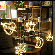 Load image into Gallery viewer, Navidad Christmas Decoration Santa Claus Elk LED Light Suction Cup Window Pendant Lamp Xmas New Year 2023 Home Decor