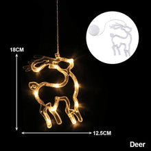 Load image into Gallery viewer, Navidad Christmas Decoration Santa Claus Elk LED Light Suction Cup Window Pendant Lamp Xmas New Year 2023 Home Decor