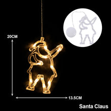 Load image into Gallery viewer, Navidad Christmas Decoration Santa Claus Elk LED Light Suction Cup Window Pendant Lamp Xmas New Year 2023 Home Decor