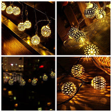 Load image into Gallery viewer, Moroccan String Light Hanging Lamp Decorative For Party Wedding Christmas Decor Xmas Tree Ornament Holiday Lighting