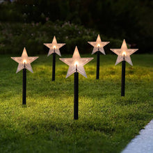 Load image into Gallery viewer, Solar Power Garden Light Christmas Candy Cane Snowflake Light Outdoor LED Waterproof Garden Ground Plug Light New Year Warm Atmosphere