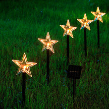 Load image into Gallery viewer, Solar Power Garden Light Christmas Candy Cane Snowflake Light Outdoor LED Waterproof Garden Ground Plug Light New Year Warm Atmosphere