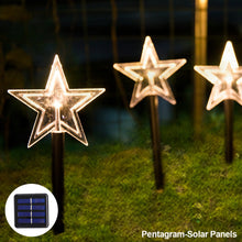 Load image into Gallery viewer, Solar Power Garden Light Christmas Candy Cane Snowflake Light Outdoor LED Waterproof Garden Ground Plug Light New Year Warm Atmosphere