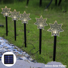 Load image into Gallery viewer, Solar Power Garden Light Christmas Candy Cane Snowflake Light Outdoor LED Waterproof Garden Ground Plug Light New Year Warm Atmosphere
